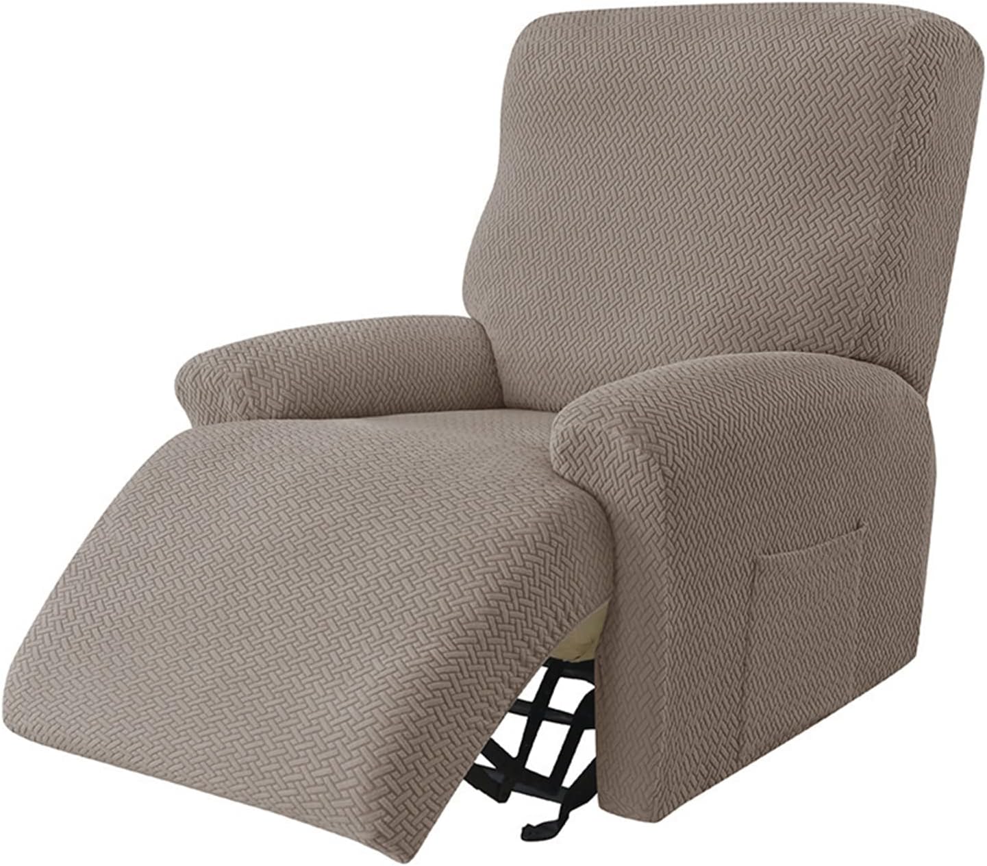 1-Seater Reclining Slipcover - Herringbone Design