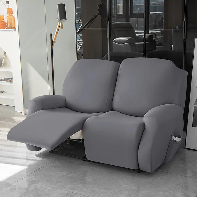 2-Seater Reclining Sofa Slipcover - Solid Color