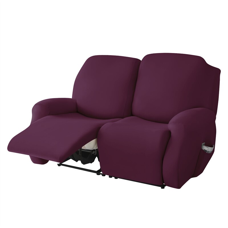 2-Seater Reclining Sofa Slipcover - Solid Color