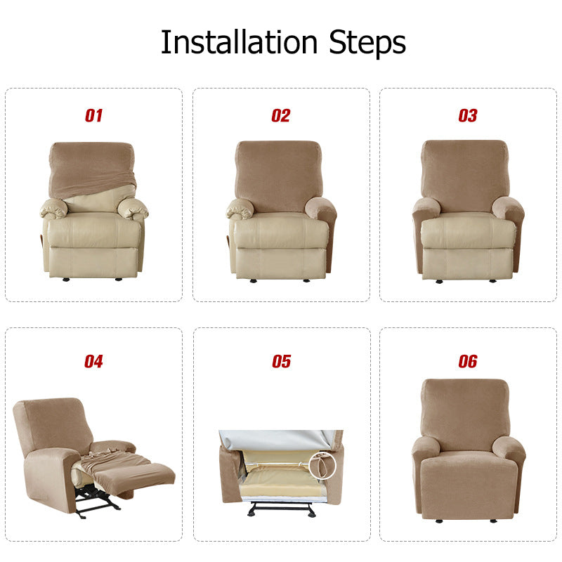 1-Seater Reclining Chair Slipcover - Solid Color