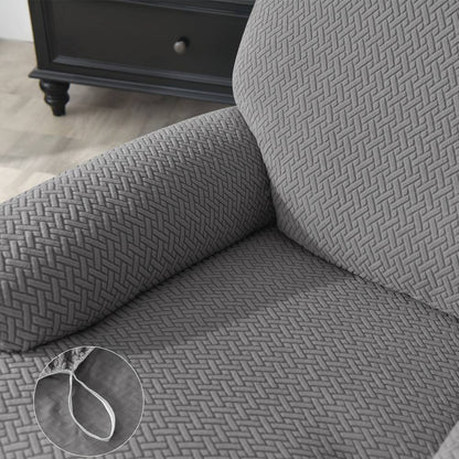 1-Seater Reclining Slipcover - Herringbone Design